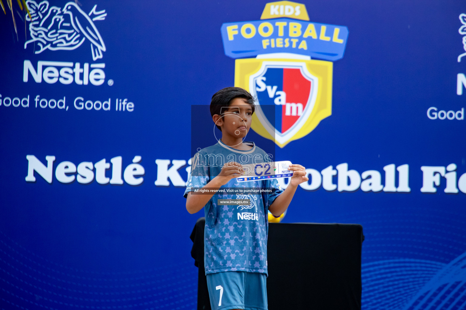 Draw Ceremony of Nestle' Kids Football Fiesta 2023 held in Artificial Beach, Male', Maldives on Saturday, 7th October 2023