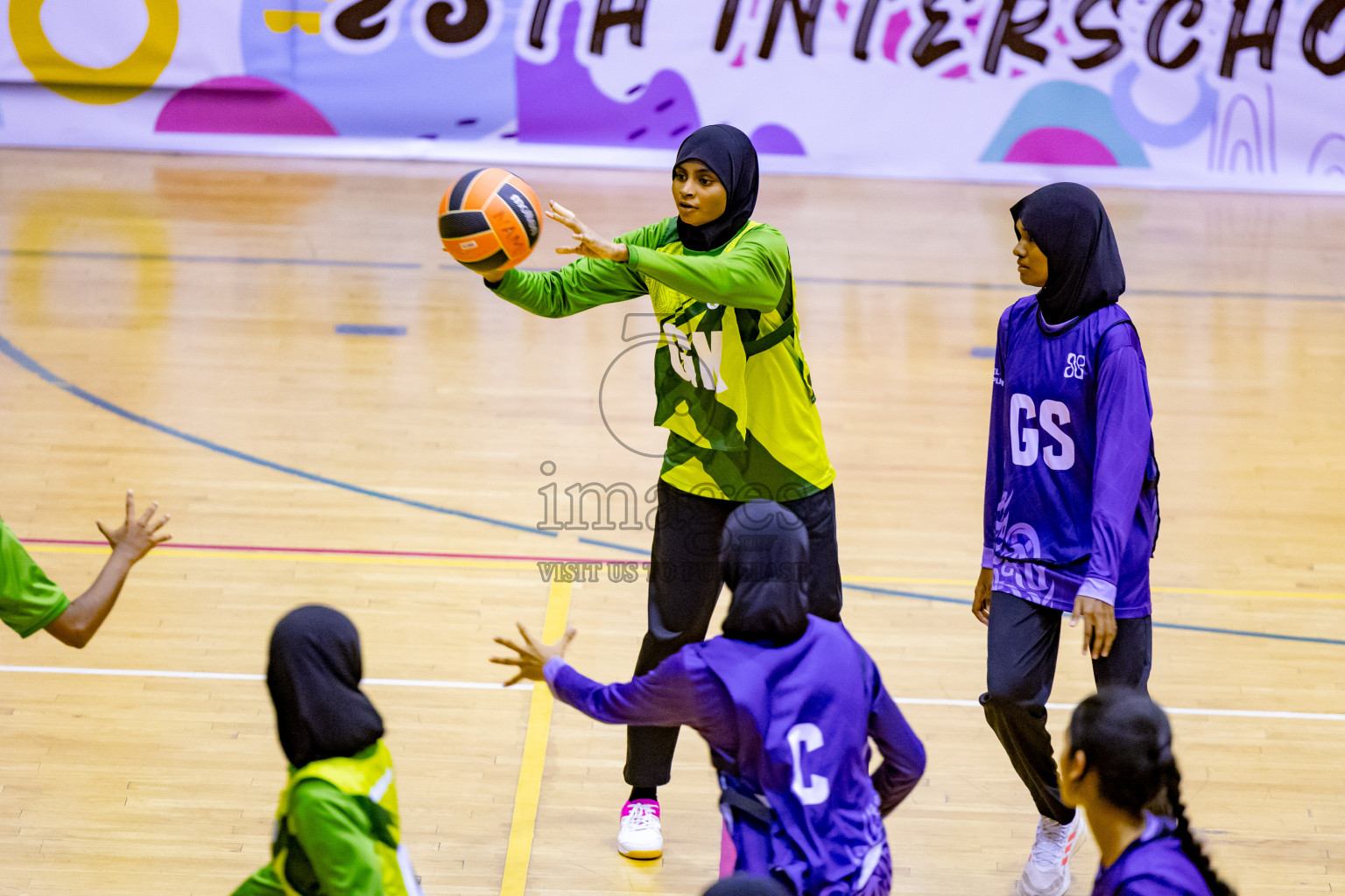 Day 7 of 25th Inter-School Netball Tournament was held in Social Center at Male', Maldives on Saturday, 17th August 2024. Photos: Nausham Waheed / images.mv