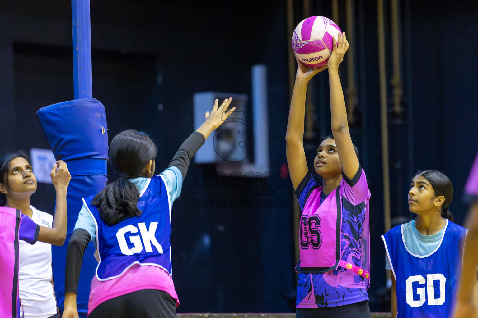 Netkids vs N sports Academy in Day 3 of 3rd Netball Junior Championship, held at Social Center on Wednesday 22nd January 2025 . Photos: Shuu Abdul Sattar / images.mv