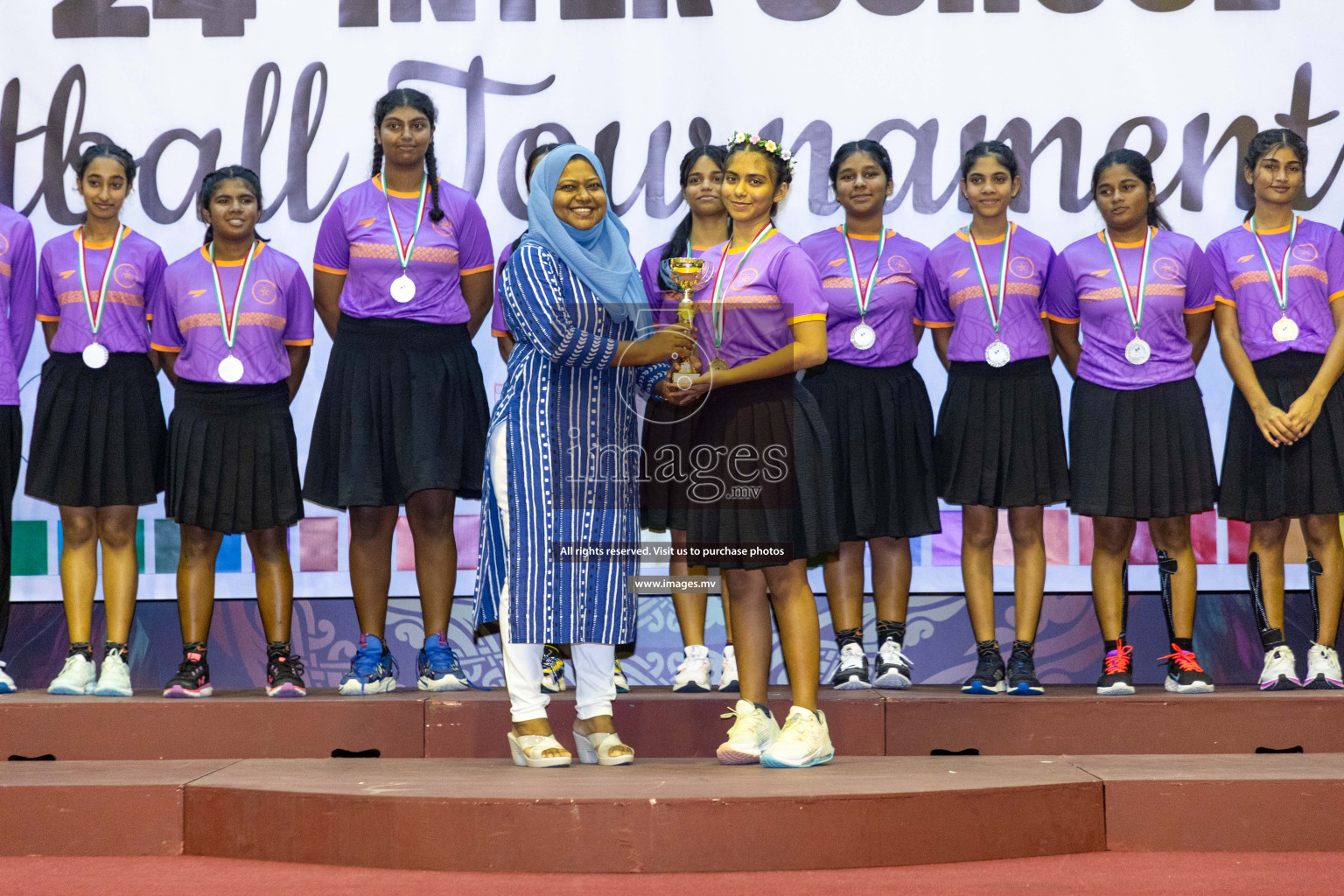 Final of 24th Interschool Netball Tournament 2023 was held in Social Center, Male', Maldives on 7th November 2023. Photos: Nausham Waheed / images.mv