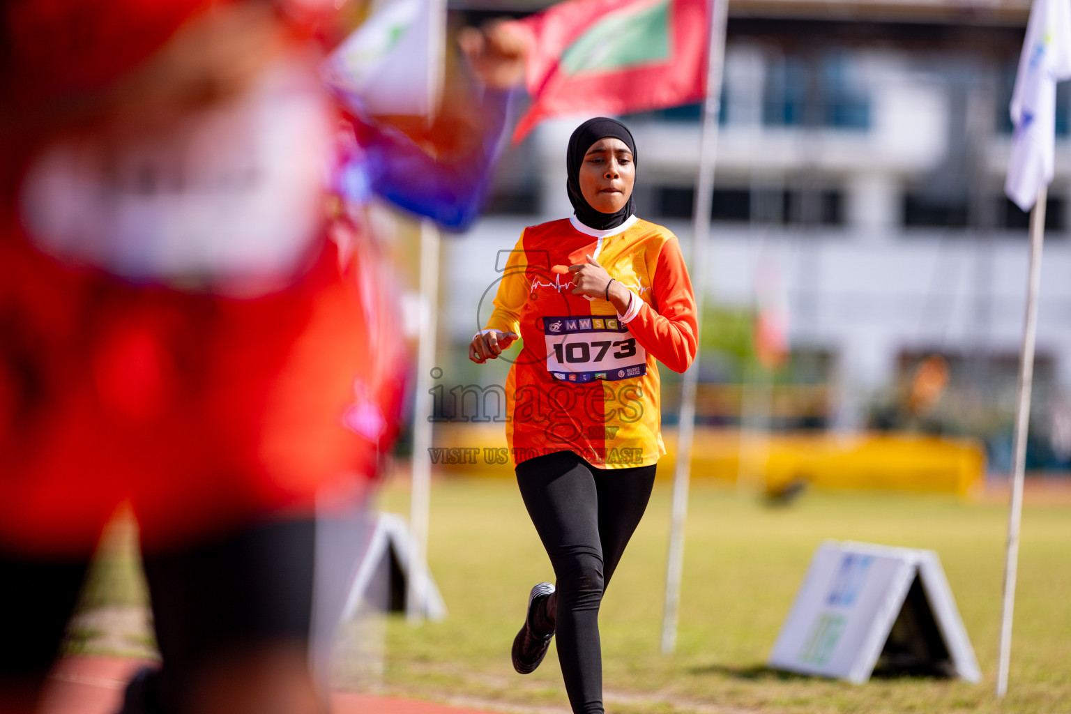 Day 3 of MWSC Interschool Athletics Championships 2024 held in Hulhumale Running Track, Hulhumale, Maldives on Monday, 11th November 2024. 
Photos by: Hassan Simah / Images.mv