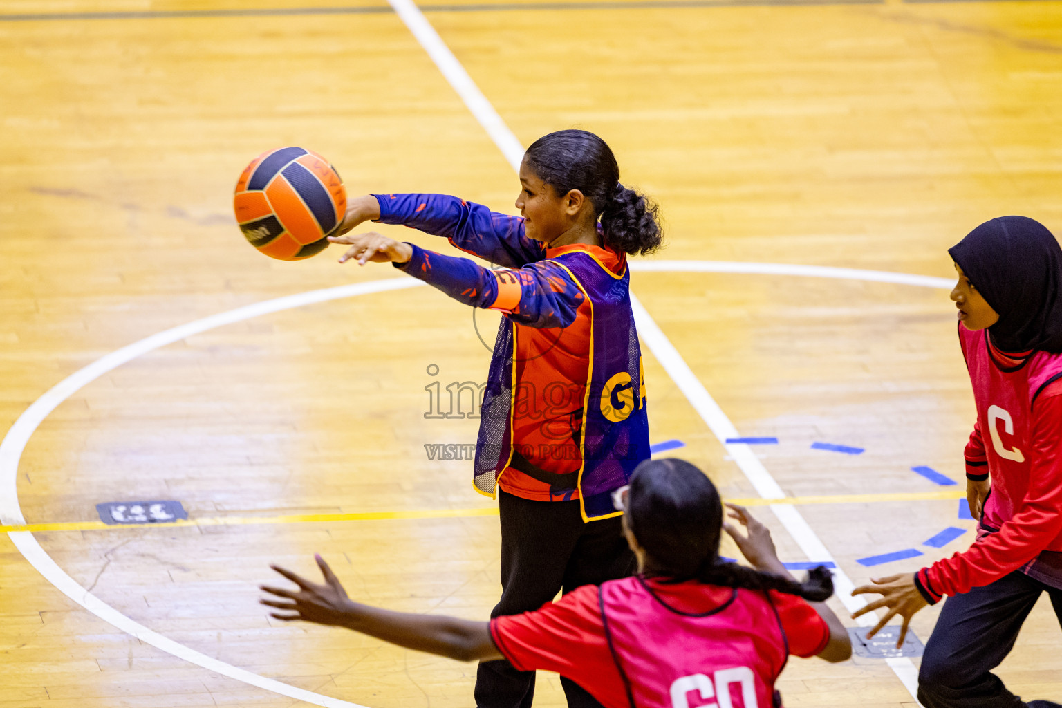 Day 8 of 25th Inter-School Netball Tournament was held in Social Center at Male', Maldives on Sunday, 18th August 2024. Photos: Nausham Waheed / images.mv