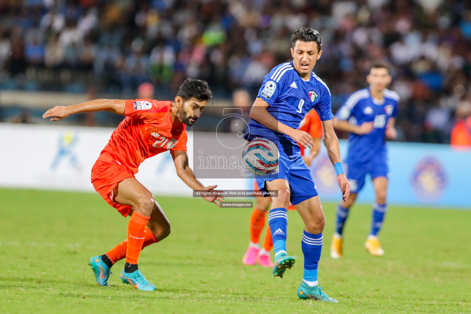 Kuwait vs India in the Final of SAFF Championship 2023 held in Sree Kanteerava Stadium, Bengaluru, India, on Tuesday, 4th July 2023. Photos: Hassan Simah / images.mv