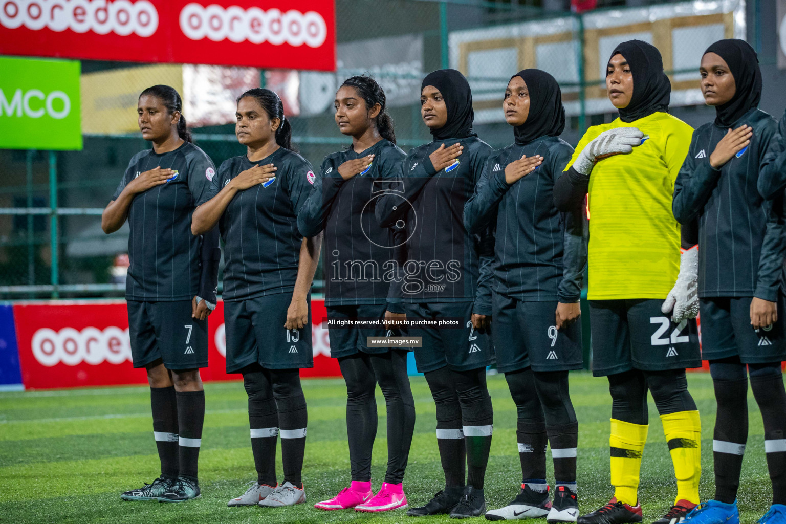 Club WAMCO vs DSC in the Semi Finals of 18/30 Women's Futsal Fiesta 2021 held in Hulhumale, Maldives on 14th December 2021. Photos: Ismail Thoriq / images.mv