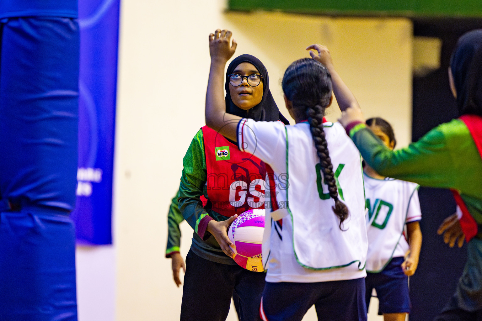 Fiontti Sports Club vs Net Queens in Day 2 of 3rd Junior Championship - Netball association of Maldives, held at Social Center on Monday 20th January 2025 . Photos by Nausham Waheed