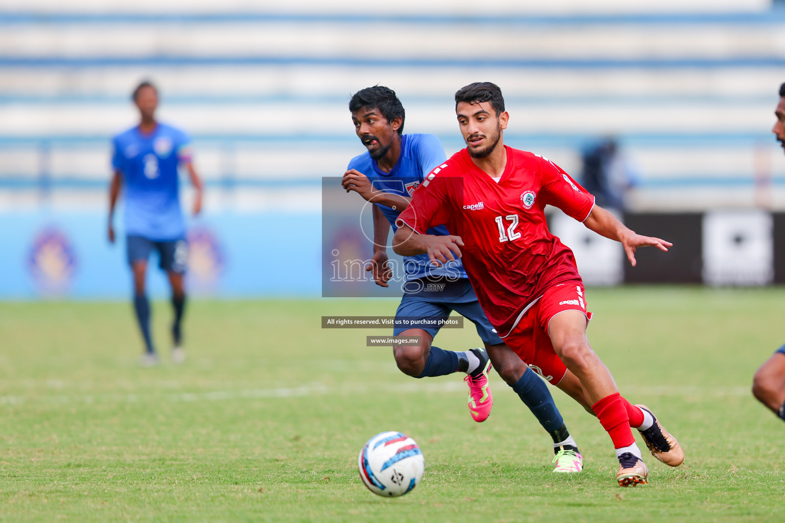 Lebanon vs Maldives in SAFF Championship 2023 held in Sree Kanteerava Stadium, Bengaluru, India, on Tuesday, 28th June 2023. Photos: Nausham Waheed, Hassan Simah / images.mv