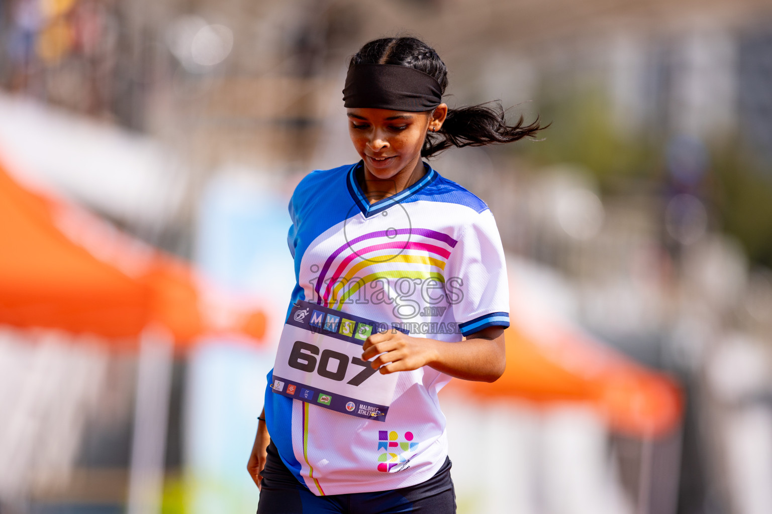 Day 3 of MWSC Interschool Athletics Championships 2024 held in Hulhumale Running Track, Hulhumale, Maldives on Monday, 11th November 2024. 
Photos by: Hassan Simah / Images.mv