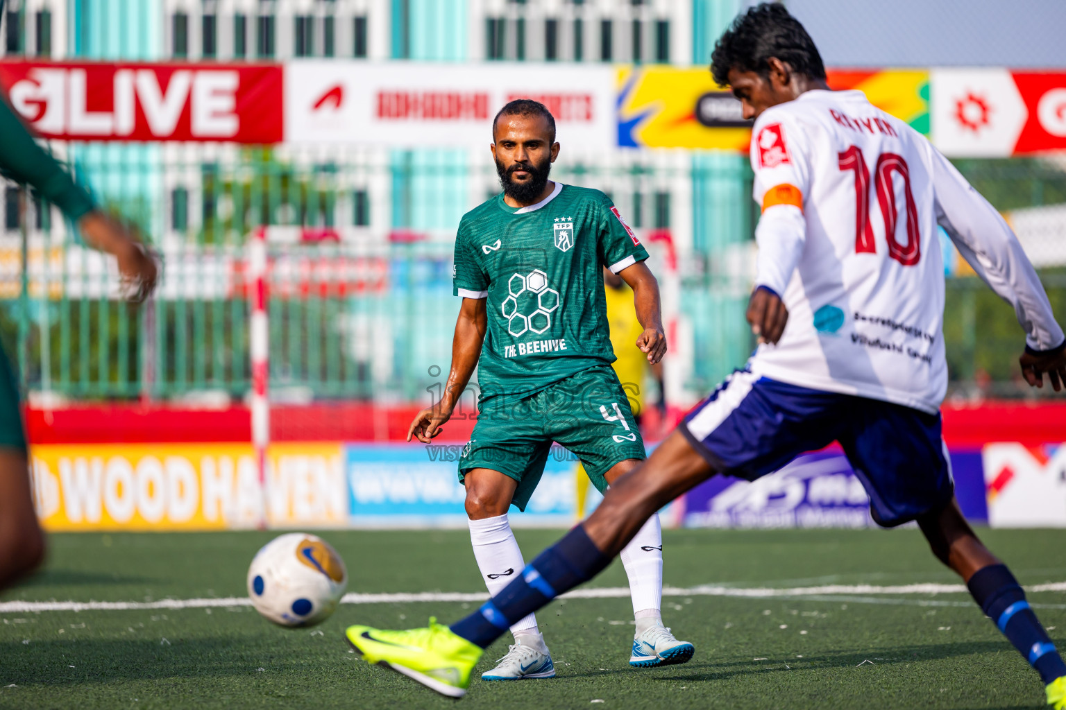 Th Thimarafushi vs Th Vilufushi in Day 14 of Golden Futsal Challenge 2025 was held on Saturday, 18th January 2025, in Hulhumale', Maldives. Photos: Nausham Waheed / images.mv
