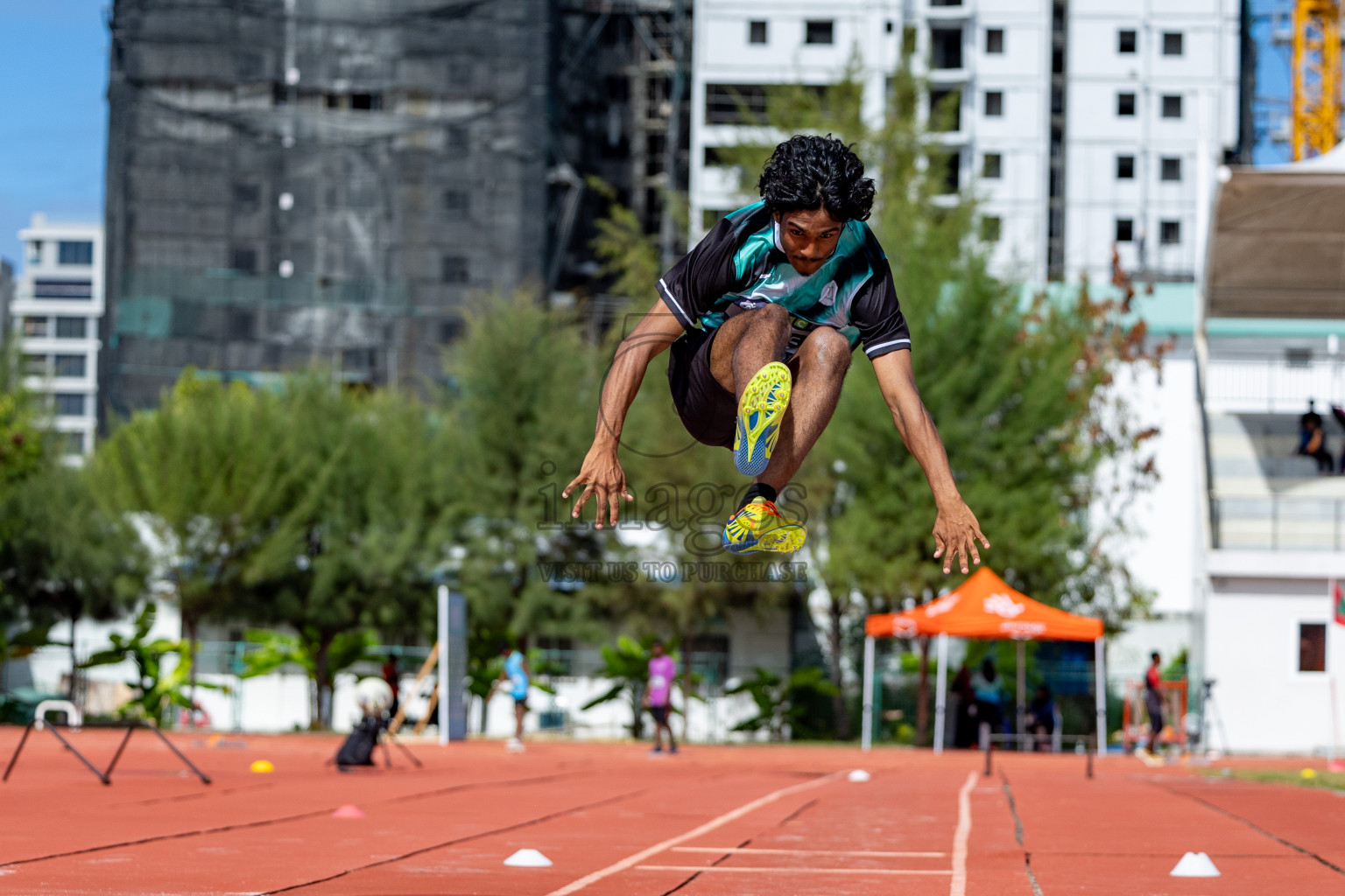 Day 2 of MWSC Interschool Athletics Championships 2024 held in Hulhumale Running Track, Hulhumale, Maldives on Sunday, 10th November 2024. 
Photos by:  Hassan Simah / Images.mv