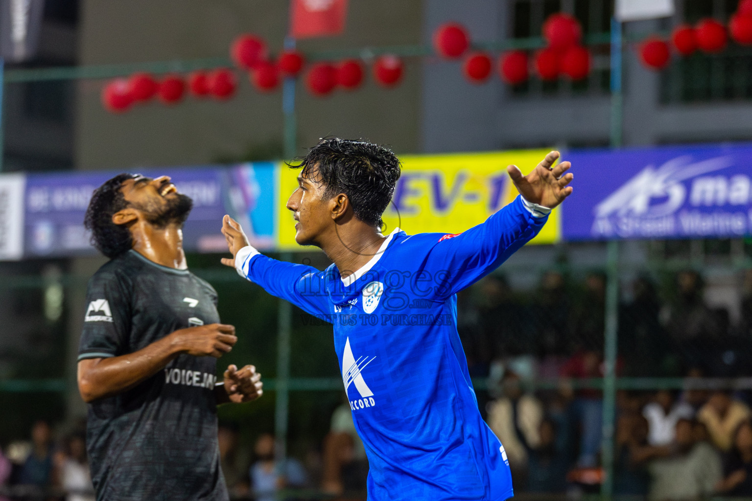 R Inguraidhoo vs R Hulhudhuffaaru in Day 6 of Golden Futsal Challenge 2024 was held on Saturday, 20th January 2024, in Hulhumale', Maldives Photos: Mohamed Mahfooz Moosa / images.mv