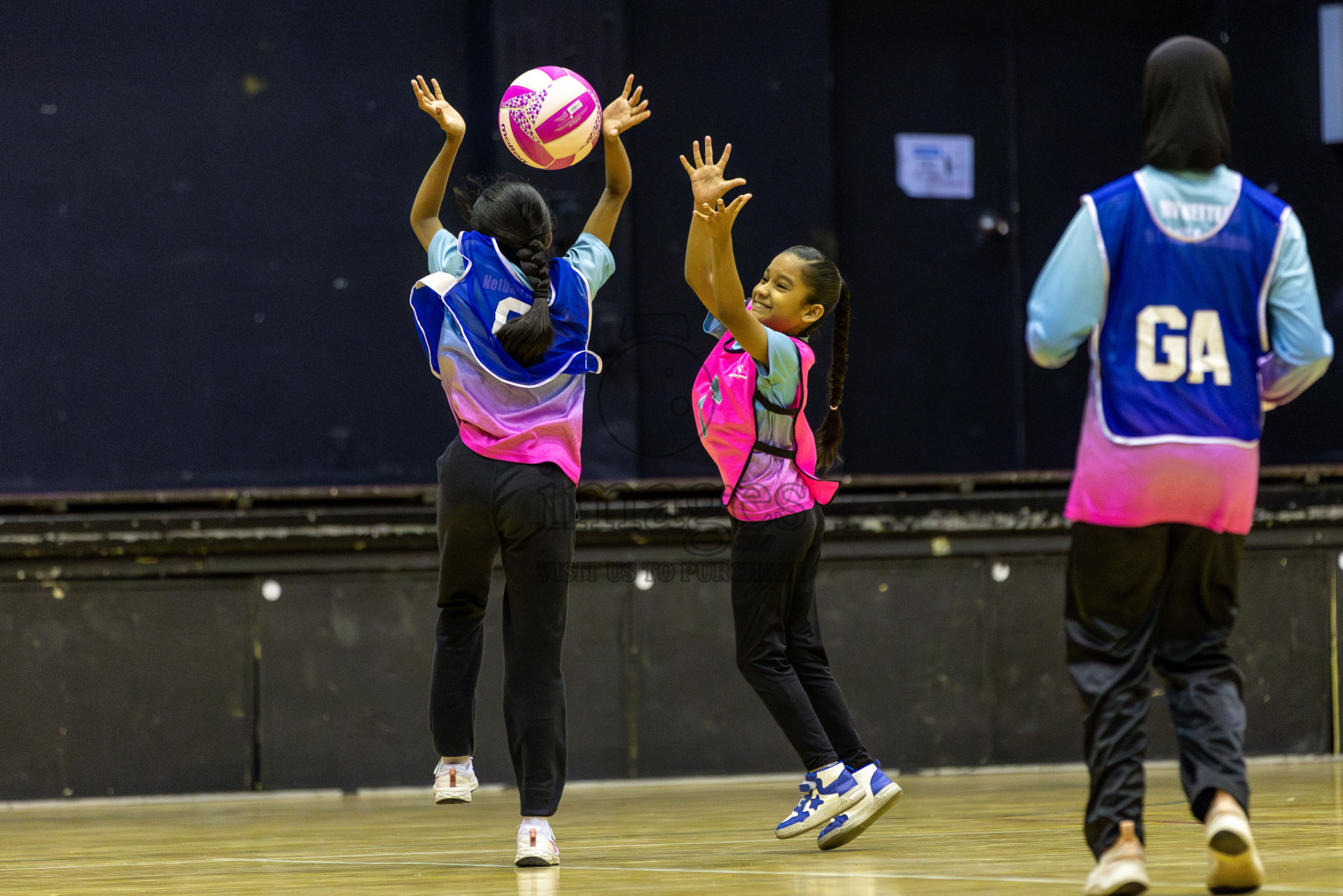 Netkids A vs Netkids B in Day 2 of 3rd Junior Championship - Netball association of Maldives, held at Social Center on Monday 20th January 2025 . Photos by Shuu Abdul Sattar