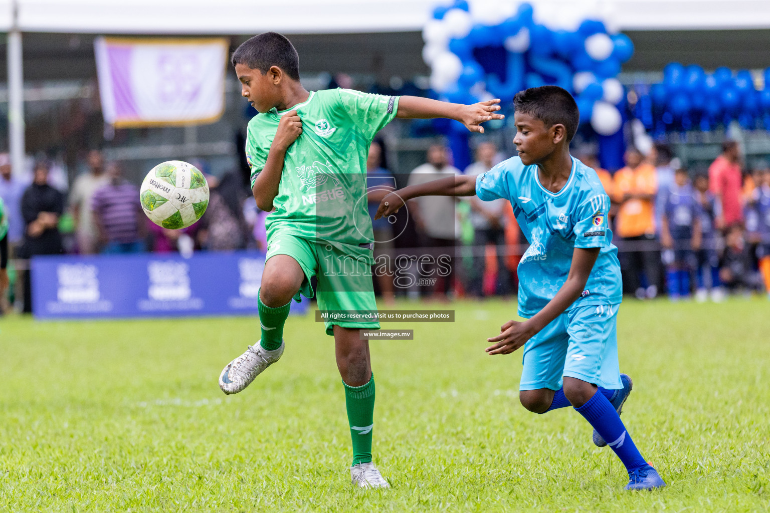 Day 1 of Milo kids football fiesta, held in Henveyru Football Stadium, Male', Maldives on Wednesday, 11th October 2023 Photos: Nausham Waheed/ Images.mv