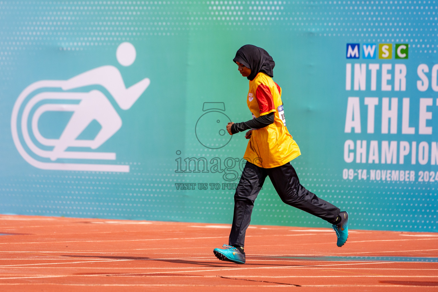 Day 2 of MWSC Interschool Athletics Championships 2024 held in Hulhumale Running Track, Hulhumale, Maldives on Sunday, 10th November 2024. 
Photos by:  Hassan Simah / Images.mv