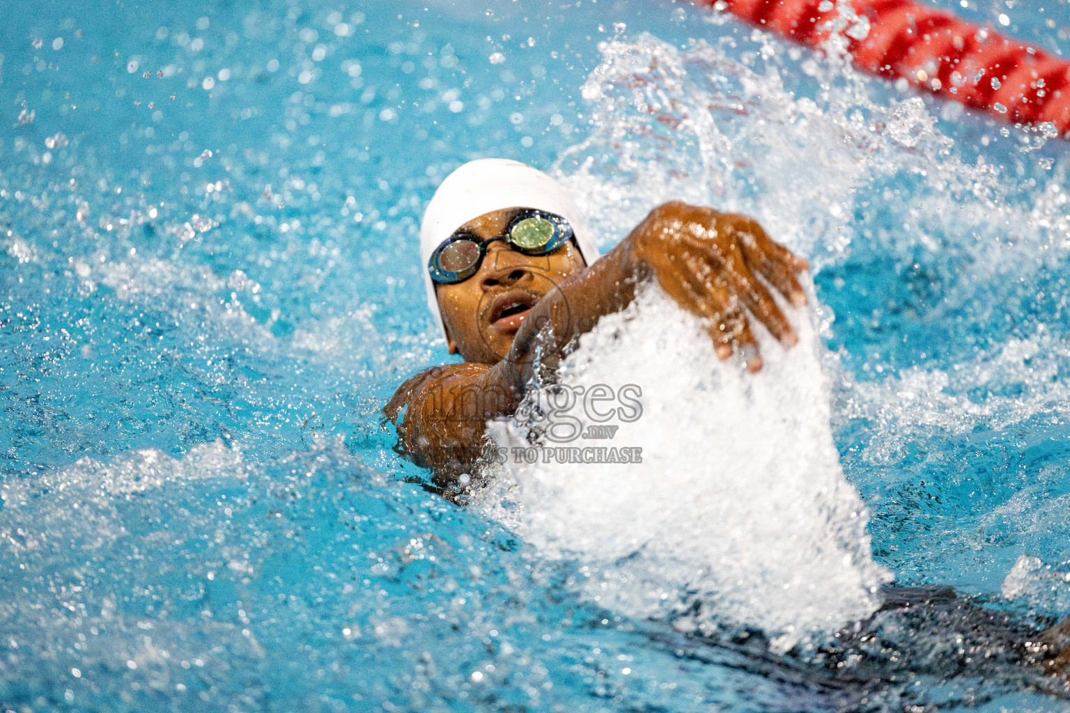 Day 5 of National Swimming Competition 2024 held in Hulhumale', Maldives on Tuesday, 17th December 2024. Photos: Hassan Simah / images.mv