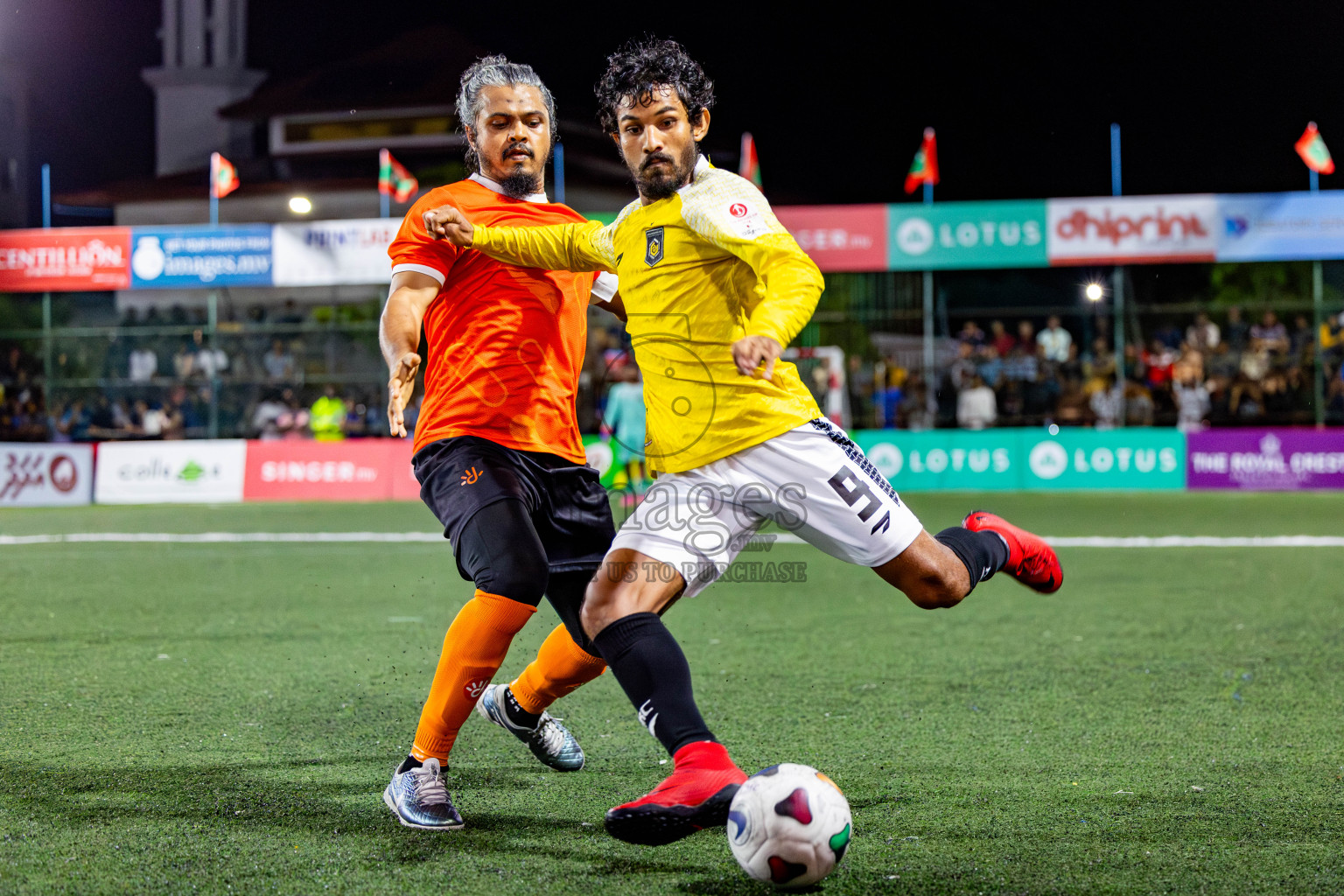 Dhiraagu vs RRC in Quarter Finals of Club Maldives Cup 2024 held in Rehendi Futsal Ground, Hulhumale', Maldives on Friday, 11th October 2024. Photos: Nausham Waheed / images.mv