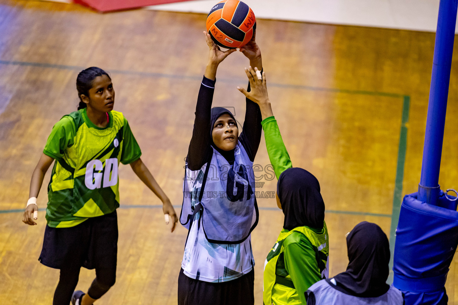 Day 3 of 25th Inter-School Netball Tournament was held in Social Center at Male', Maldives on Sunday, 11th August 2024. Photos: Nausham Waheed / images.mv