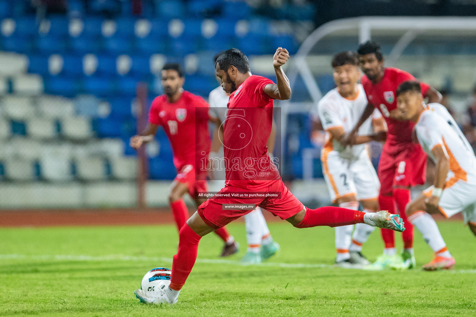 Maldives vs Bhutan in SAFF Championship 2023 held in Sree Kanteerava Stadium, Bengaluru, India, on Wednesday, 22nd June 2023. Photos: Nausham Waheed / images.mv