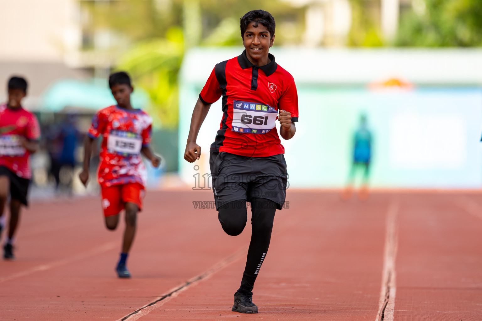 Day 2 of MWSC Interschool Athletics Championships 2024 held in Hulhumale Running Track, Hulhumale, Maldives on Sunday, 10th November 2024. Photos by: Ismail Thoriq / Images.mv