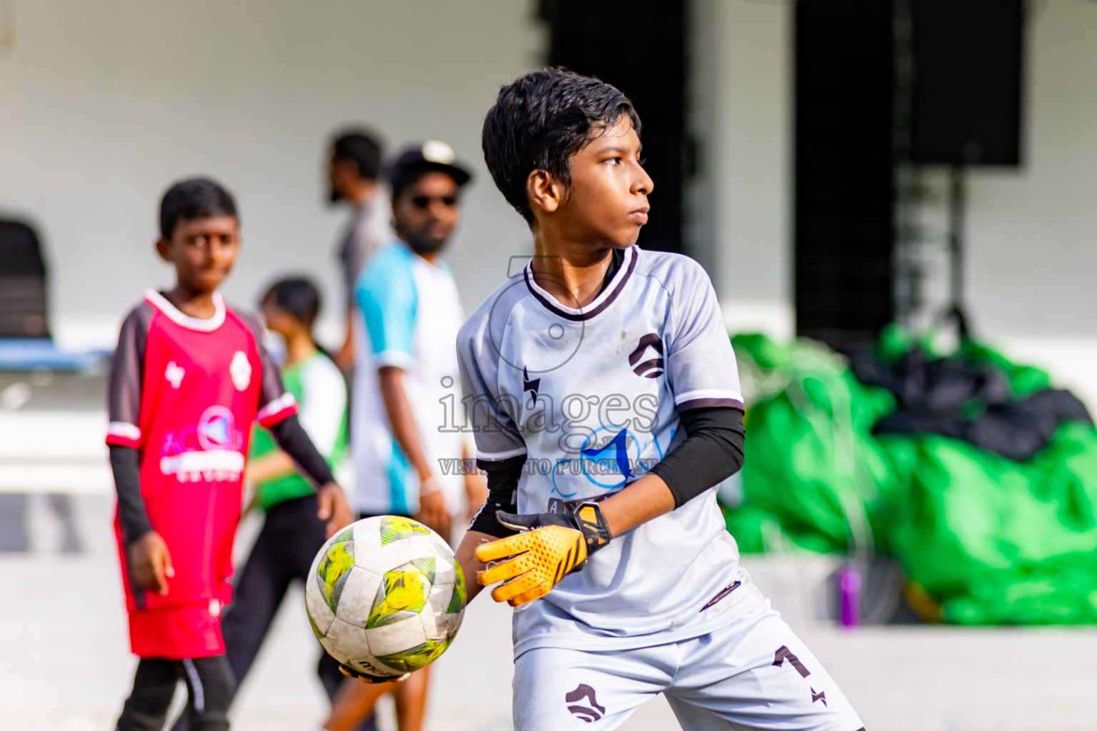 Day 1 of MILO Academy Championship 2024 - U12 was held at Henveiru Grounds in Male', Maldives on Sunday, 7th July 2024. Photos: Nausham Waheed / images.mv