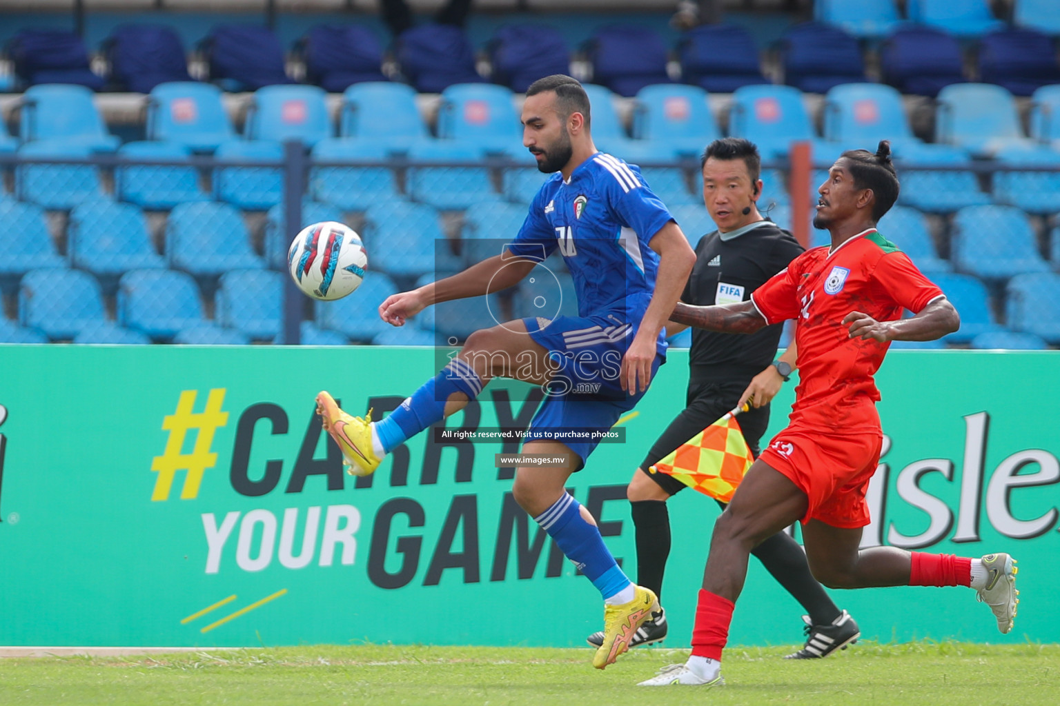 Kuwait vs Bangladesh in the Semi-final of SAFF Championship 2023 held in Sree Kanteerava Stadium, Bengaluru, India, on Saturday, 1st July 2023. Photos: Nausham Waheed, Hassan Simah / images.mv