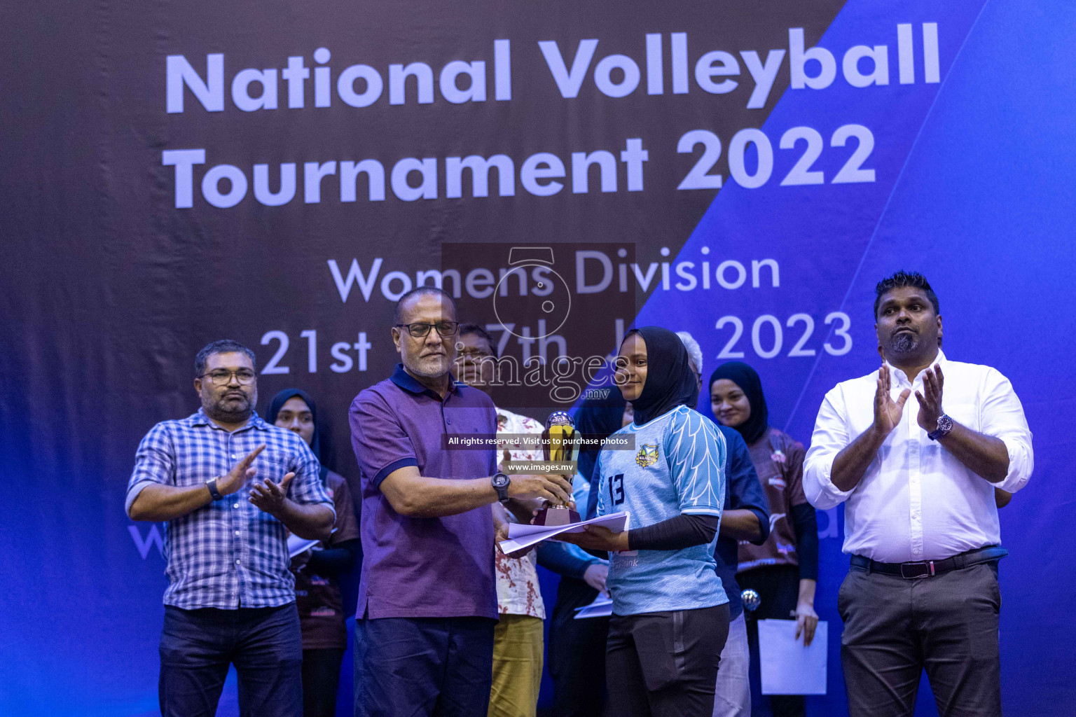 Club WAMCO vs Club Volleyball in the final of National Volleyball Tournament (women's) was held on Friday, 27th January 2023 at Social Center, Male', Maldives Photos: Ismail Thoriq / images.mv
