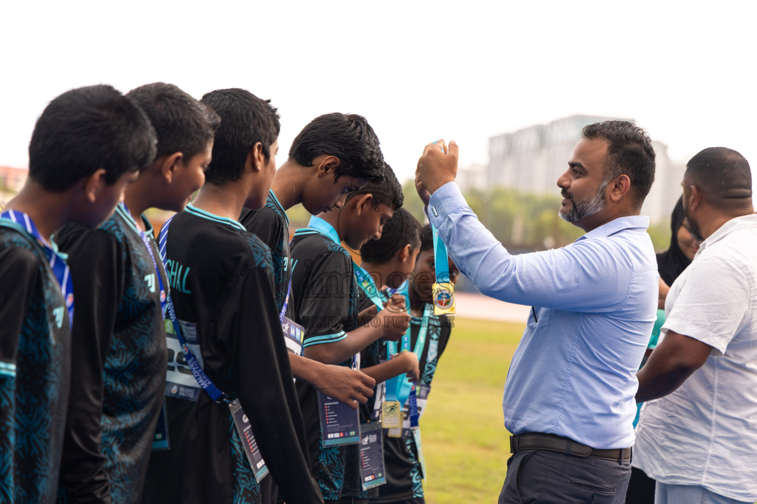 Day 6 of MWSC Interschool Athletics Championships 2024 held in Hulhumale Running Track, Hulhumale, Maldives on Thursday, 14th November 2024. Photos by: Ismail Thoriq / Images.mv