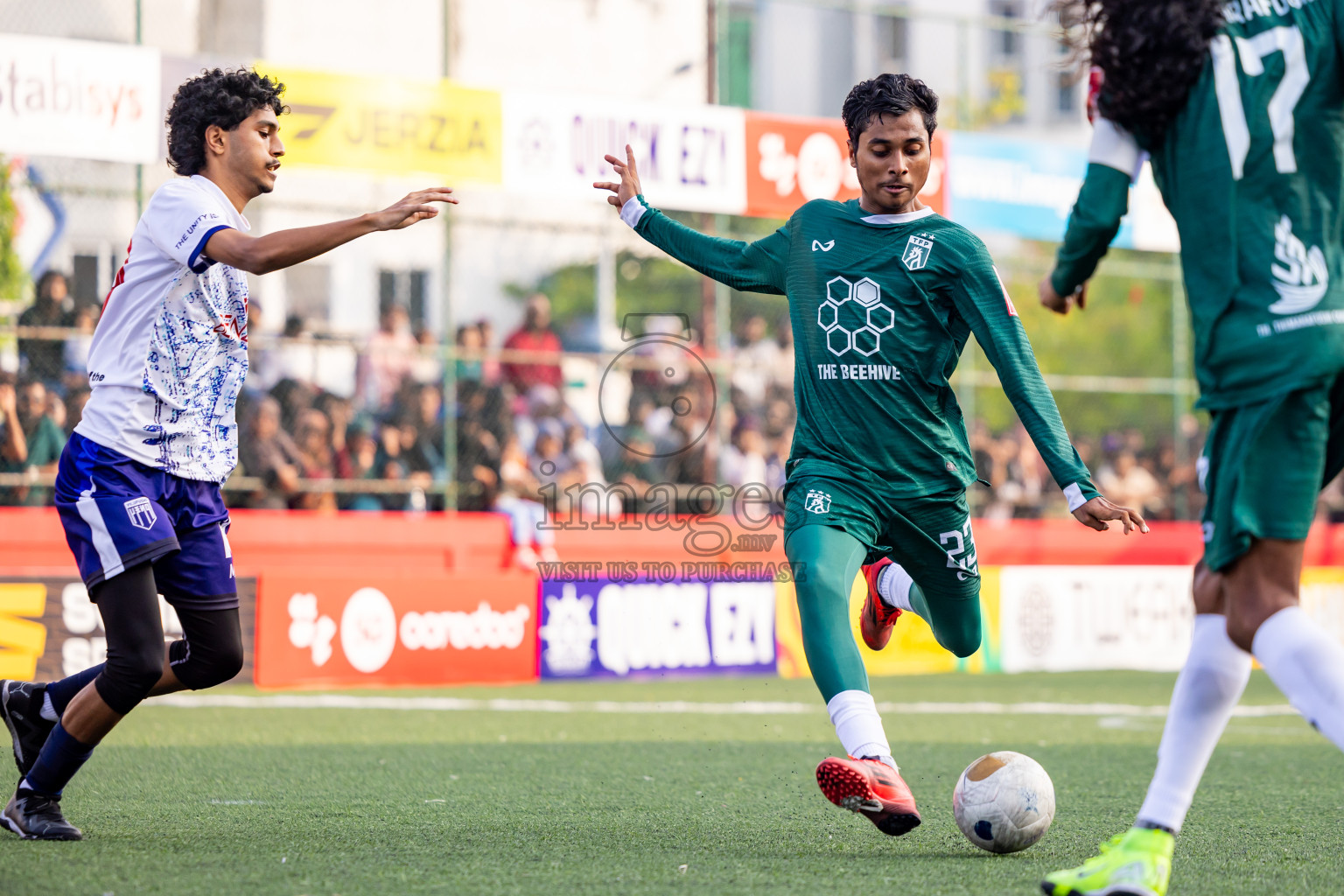 Th Thimarafushi vs Th Vilufushi in Day 14 of Golden Futsal Challenge 2025 was held on Saturday, 18th January 2025, in Hulhumale', Maldives. Photos: Nausham Waheed / images.mv