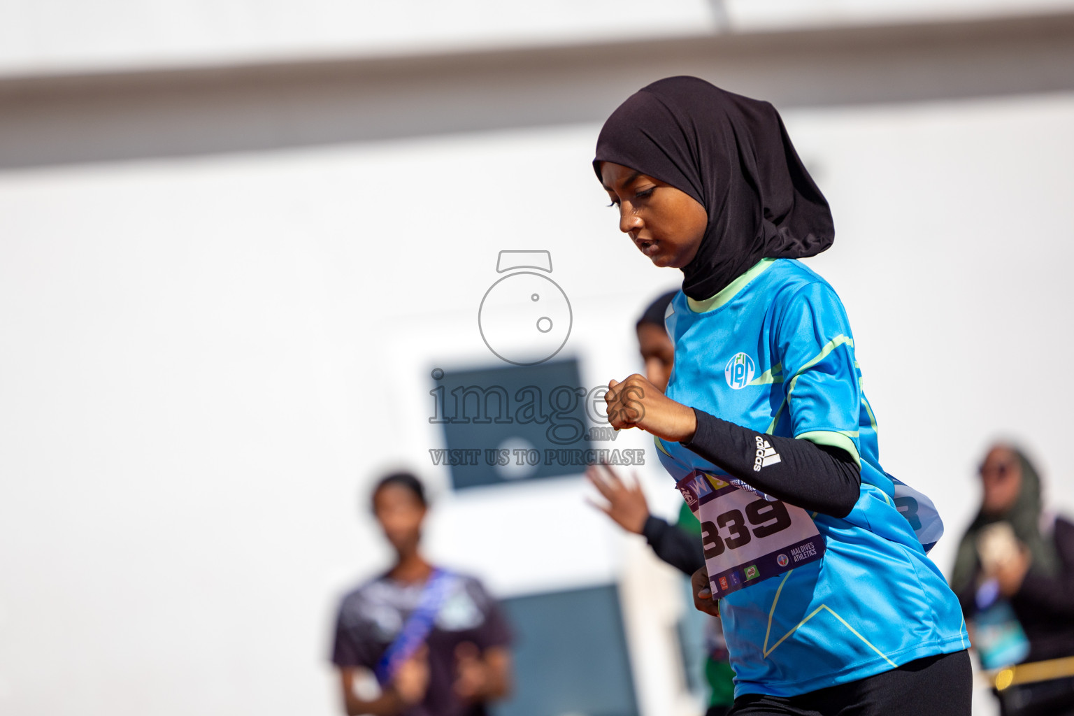 Day 2 of MWSC Interschool Athletics Championships 2024 held in Hulhumale Running Track, Hulhumale, Maldives on Sunday, 10th November 2024. 
Photos by:  Hassan Simah / Images.mv