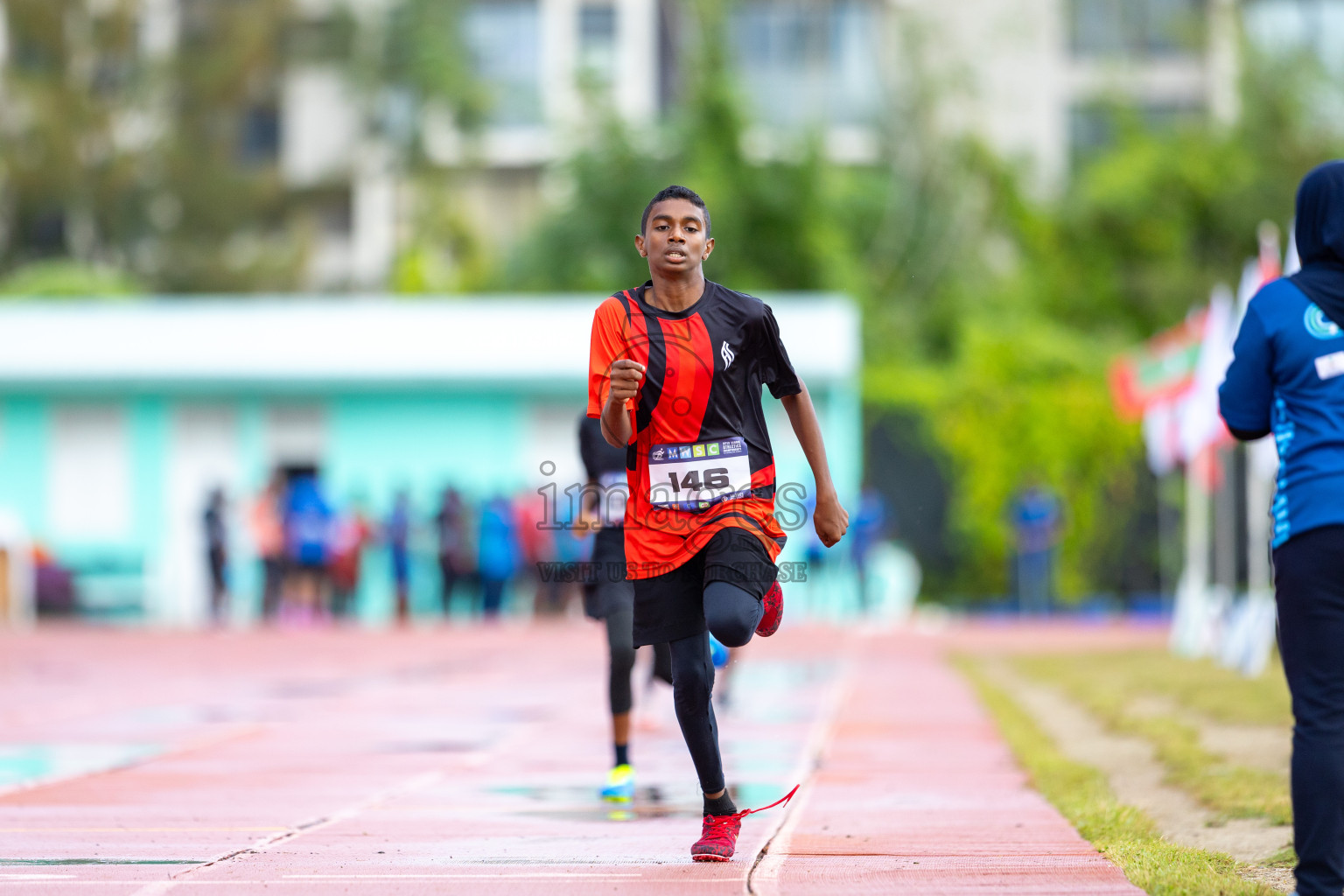 Day 1 of MWSC Interschool Athletics Championships 2024 held in Hulhumale Running Track, Hulhumale, Maldives on Saturday, 9th November 2024. 
Photos by: Ismail Thoriq / images.mv