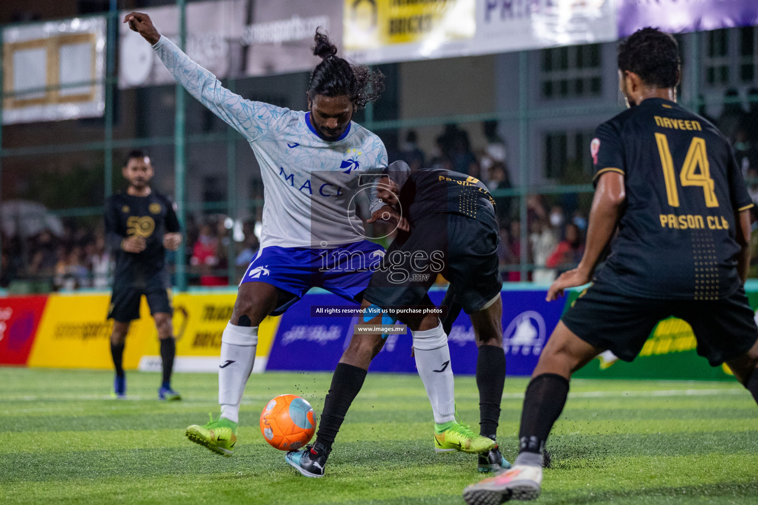 Prison Club vs MACL in the Quarter Finals of Club Maldives 2021 held at Hulhumale;, on 12th December 2021 Photos: Ismail Thoriq / images.mv