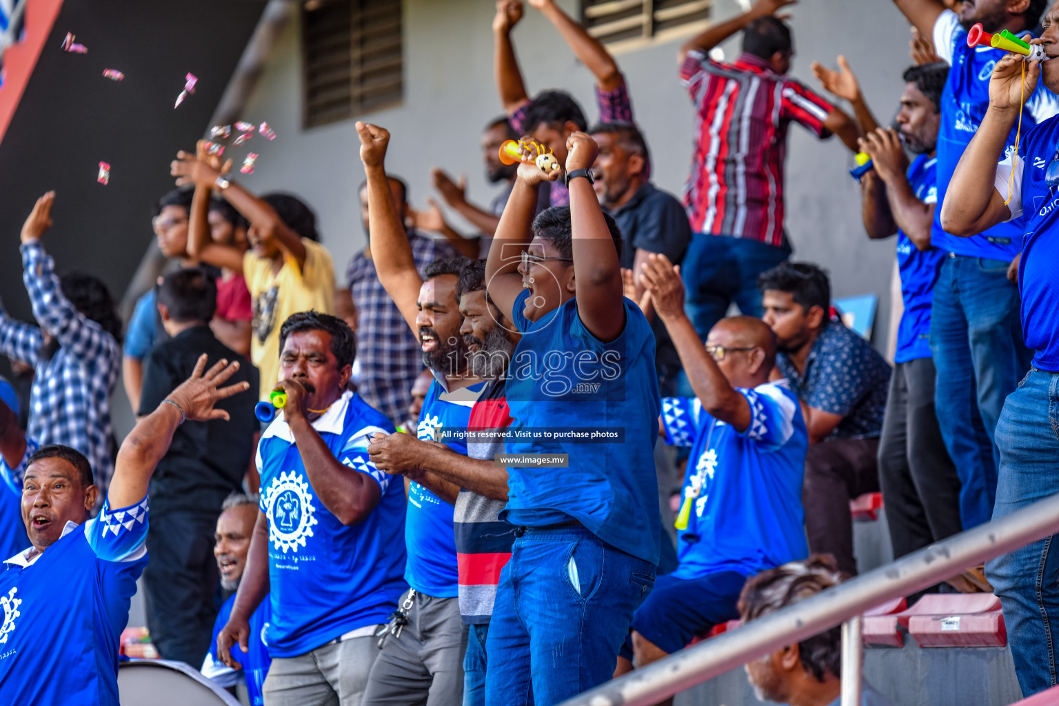 Buru Sports Club vs New Radiant Sports Club in the 2nd Division 2022 on 14th Aug 2022, held in National Football Stadium, Male', Maldives Photos: Nausham Waheed / Images.mv