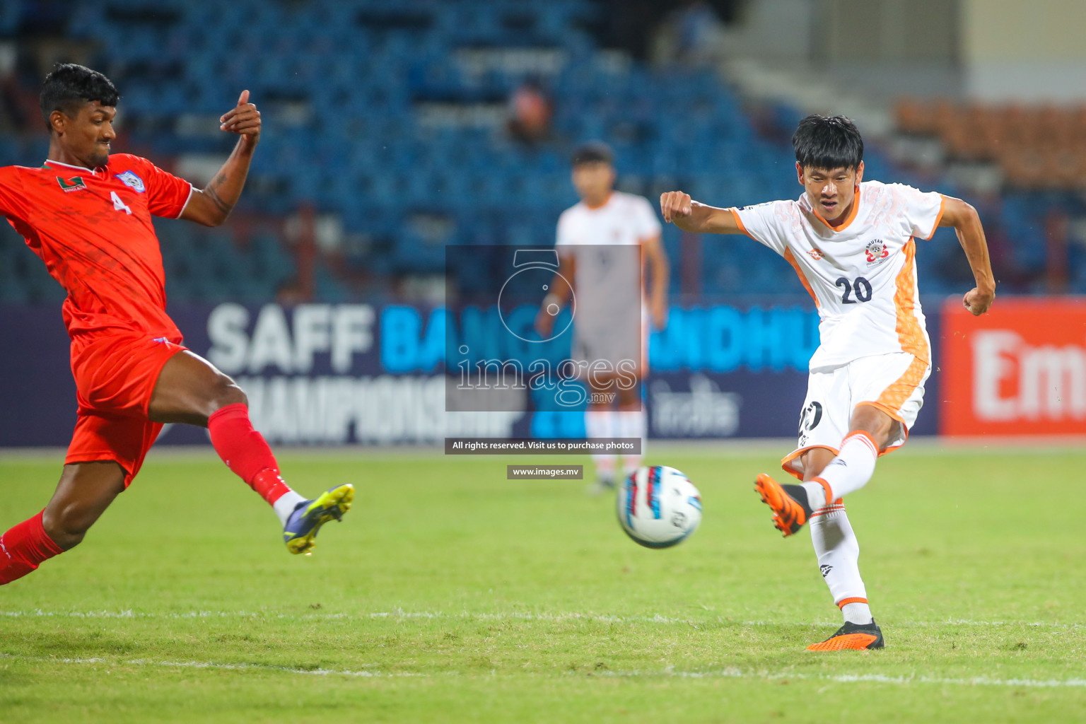 Bhutan vs Bangladesh in SAFF Championship 2023 held in Sree Kanteerava Stadium, Bengaluru, India, on Wednesday, 28th June 2023. Photos: Hassan Simah / images.mv