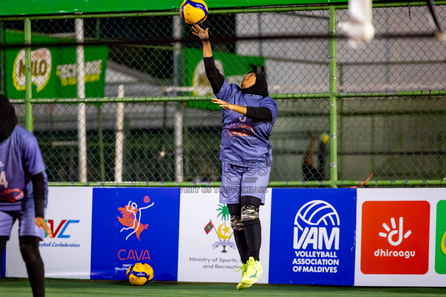 Goodies Sports Club vs Club Volleyball in Milo National Junior Volleyball Championship 2025 Day 4 was held on Tuesday, 25th November 2025 at Ekuveni Turf Court Male', Maldives. Photos: Nausham Waheed / images.mv