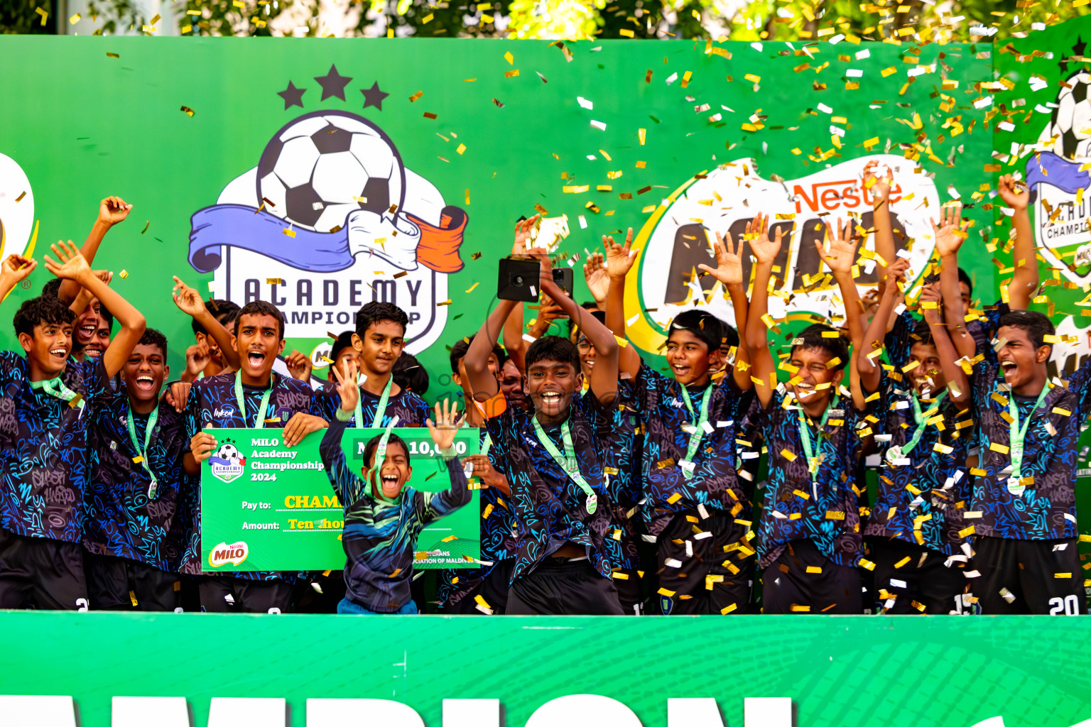 Day 4 of MILO Academy Championship 2024 (U-14) was held in Henveyru Stadium, Male', Maldives on Sunday, 3rd November 2024. Photos: Ismail Thoriq / Images.mv