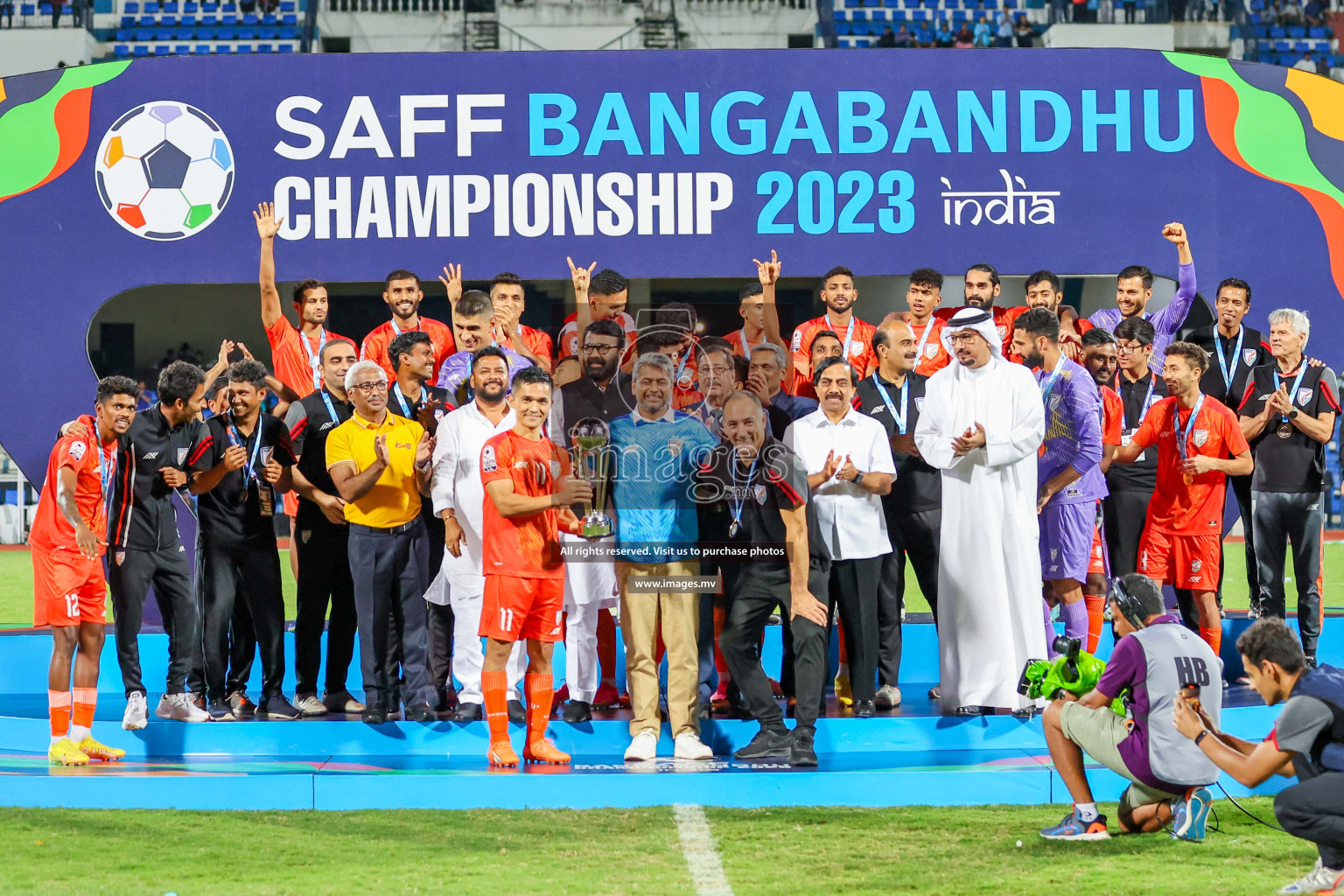 Kuwait vs India in the Final of SAFF Championship 2023 held in Sree Kanteerava Stadium, Bengaluru, India, on Tuesday, 4th July 2023. Photos: Nausham Waheed / images.mv