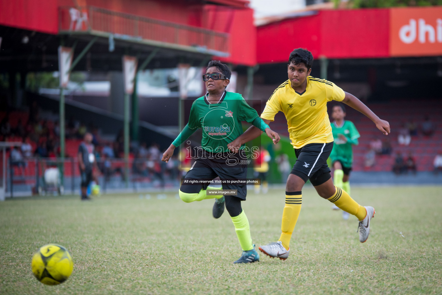 Thaajudheen School vs Kalaafaanu School in MAMEN Inter School Football Tournament 2019 (U13) in Male, Maldives on 3rd April 2019 Photos: Ismail Thoriq / images.mv