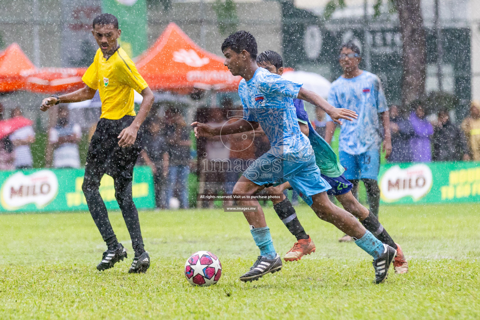 Day 1 of MILO Academy Championship 2023 (u14) was held in Henveyru Stadium Male', Maldives on 3rd November 2023. Photos: Nausham Waheed / images.mv