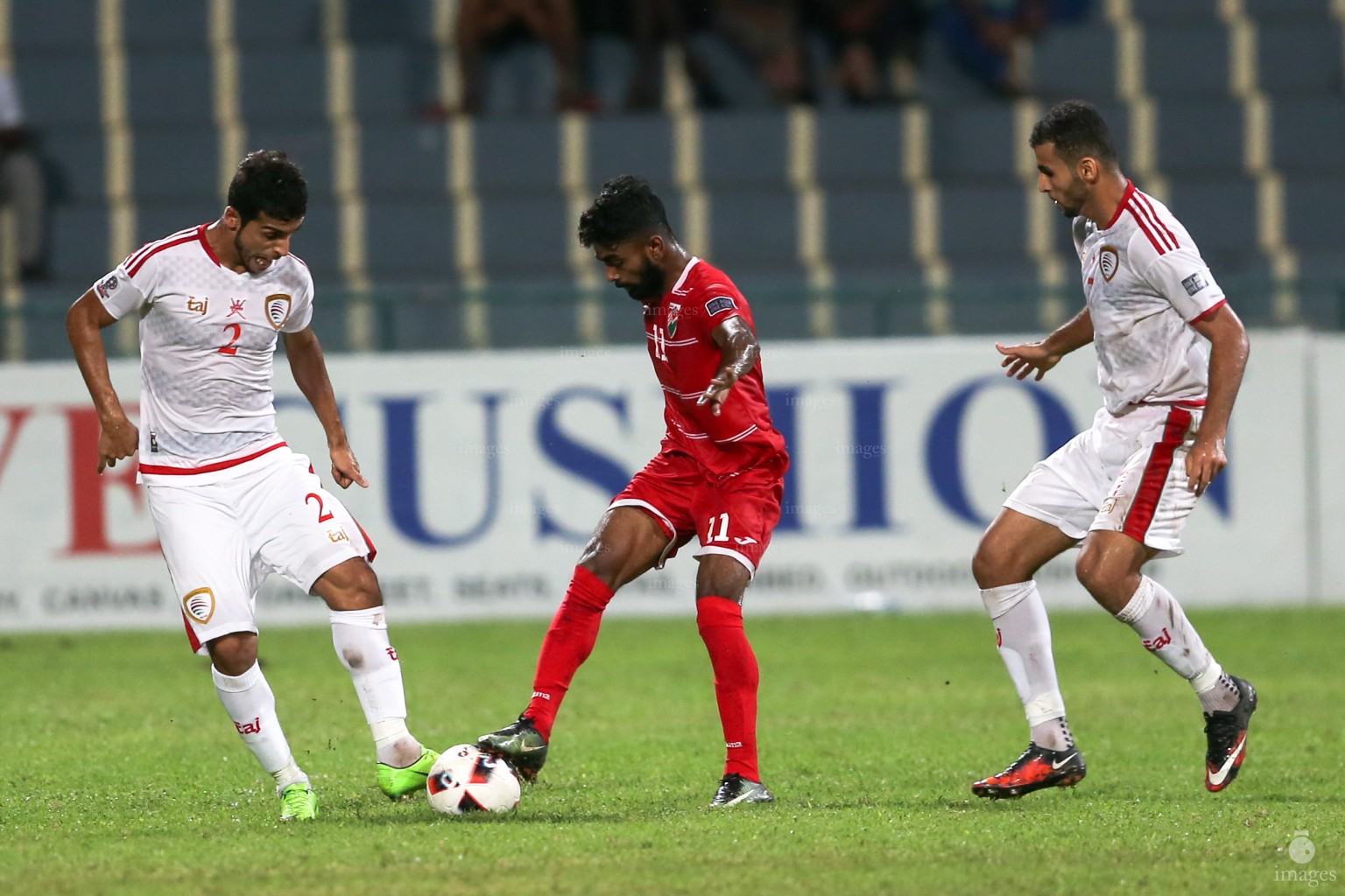 Asian Cup Qualifier between Maldives and Oman in National Stadium, on 10 October 2017 Male' Maldives. ( Images.mv Photo: Abdulla Abeedh )