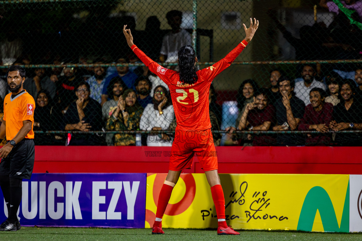 GA Villingili vs GA Dhevvadhoo in Zone round Day 28 of Golden Futsal Challenge 2025 was held on Saturday , 1st February 2025, in Hulhumale', Maldives. Photos: Nausham Waheed / images.mv