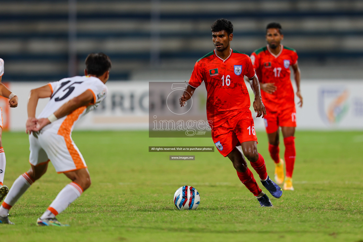 Bhutan vs Bangladesh in SAFF Championship 2023 held in Sree Kanteerava Stadium, Bengaluru, India, on Wednesday, 28th June 2023. Photos: Nausham Waheed, Hassan Simah / images.mv