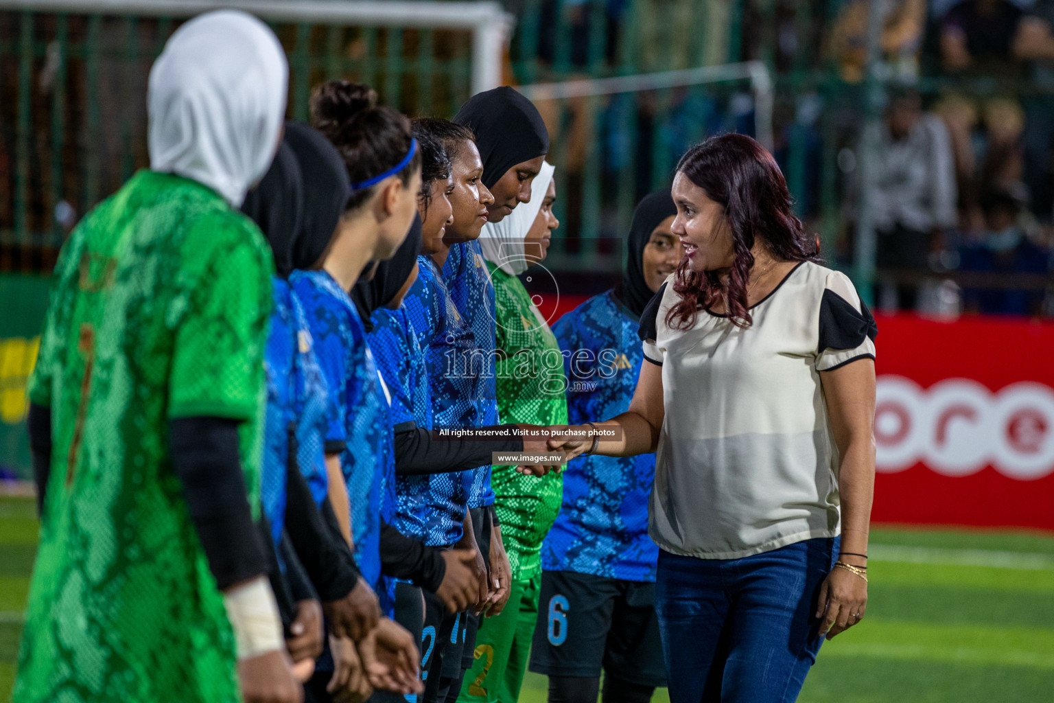 MPL vs Police Club in the Semi Finals of 18/30 Women's Futsal Fiesta 2021 held in Hulhumale, Maldives on 14th December 2021. Photos: Ismail Thoriq / images.mv