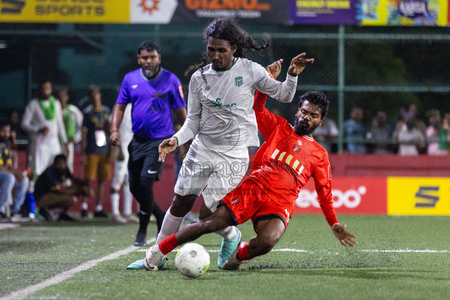 HA Filladhoo vs HA Muraidhoo in Day 9 of Golden Futsal Challenge 2024 was held on Tuesday, 23rd January 2024, in Hulhumale', Maldives Photos: Nausham Waheed / images.mv