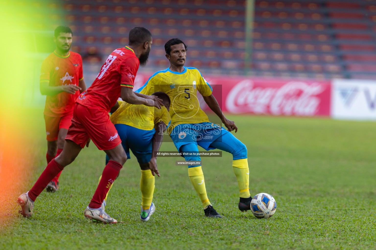 Club Valencia vs De Grande Sports Club in Ooredoo Dhivehi Premier League 2021/22 on 16th July 2022, held in National Football Stadium, Male', Maldives Photos: Hassan Simah/ Images mv