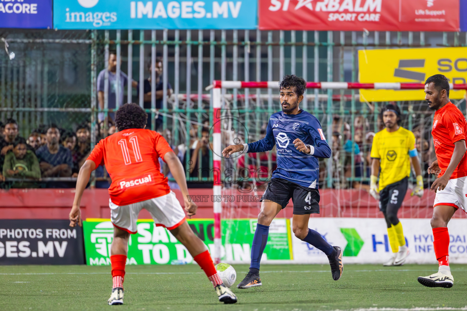 K Gaafaru vs B Eydhafushi in Semi Finals of Golden Futsal Challenge 2024 which was held on Friday, 1st March 2024, in Hulhumale', Maldives.
Photos: Ismail Thoriq / images.mv