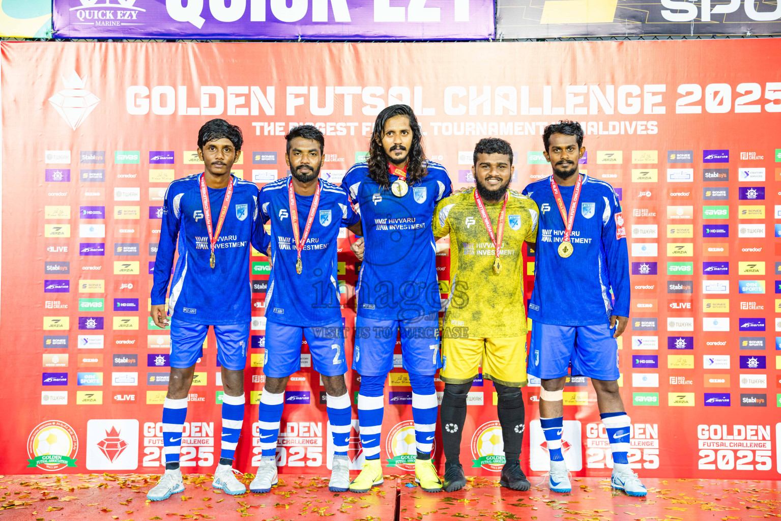 AA. Mathiveri VS AA. Thoddoo in Atoll Round Final on Day 20 of Golden Futsal Challenge 2025 was held on Thursday, 23rd January 2025, in Hulhumale', Maldives. Photos: Abdulla Abeed / images.mv
