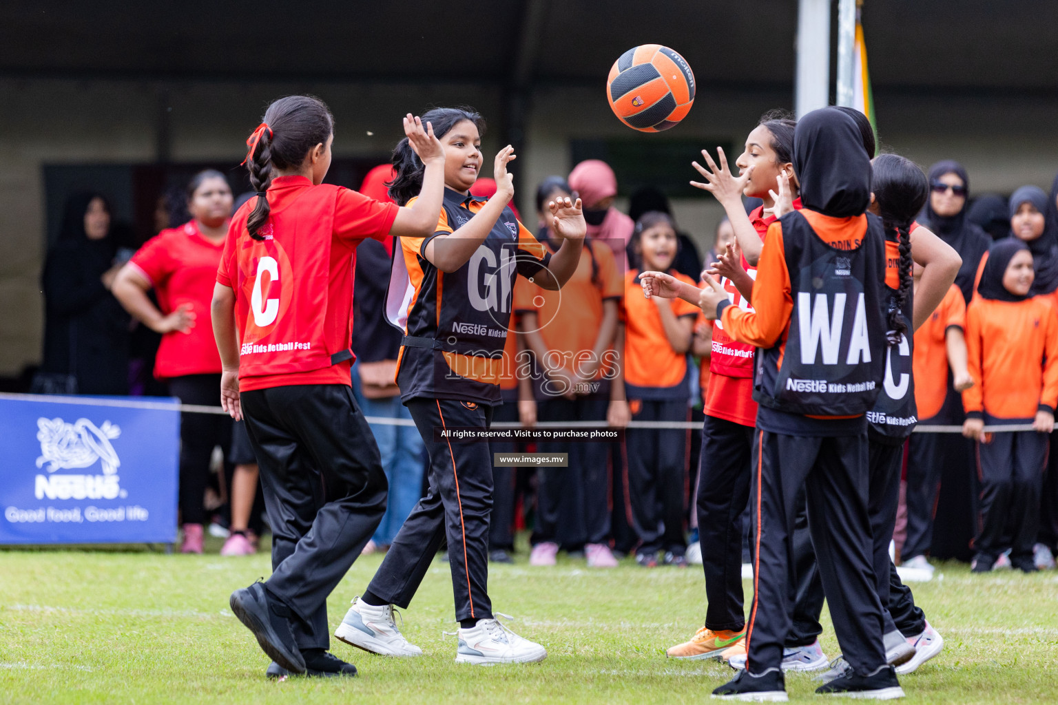 Day 1 of Nestle' Kids Netball Fiesta 2023 held in Henveyru Stadium, Male', Maldives on Thursday, 30th November 2023. Photos by Nausham Waheed / Images.mv