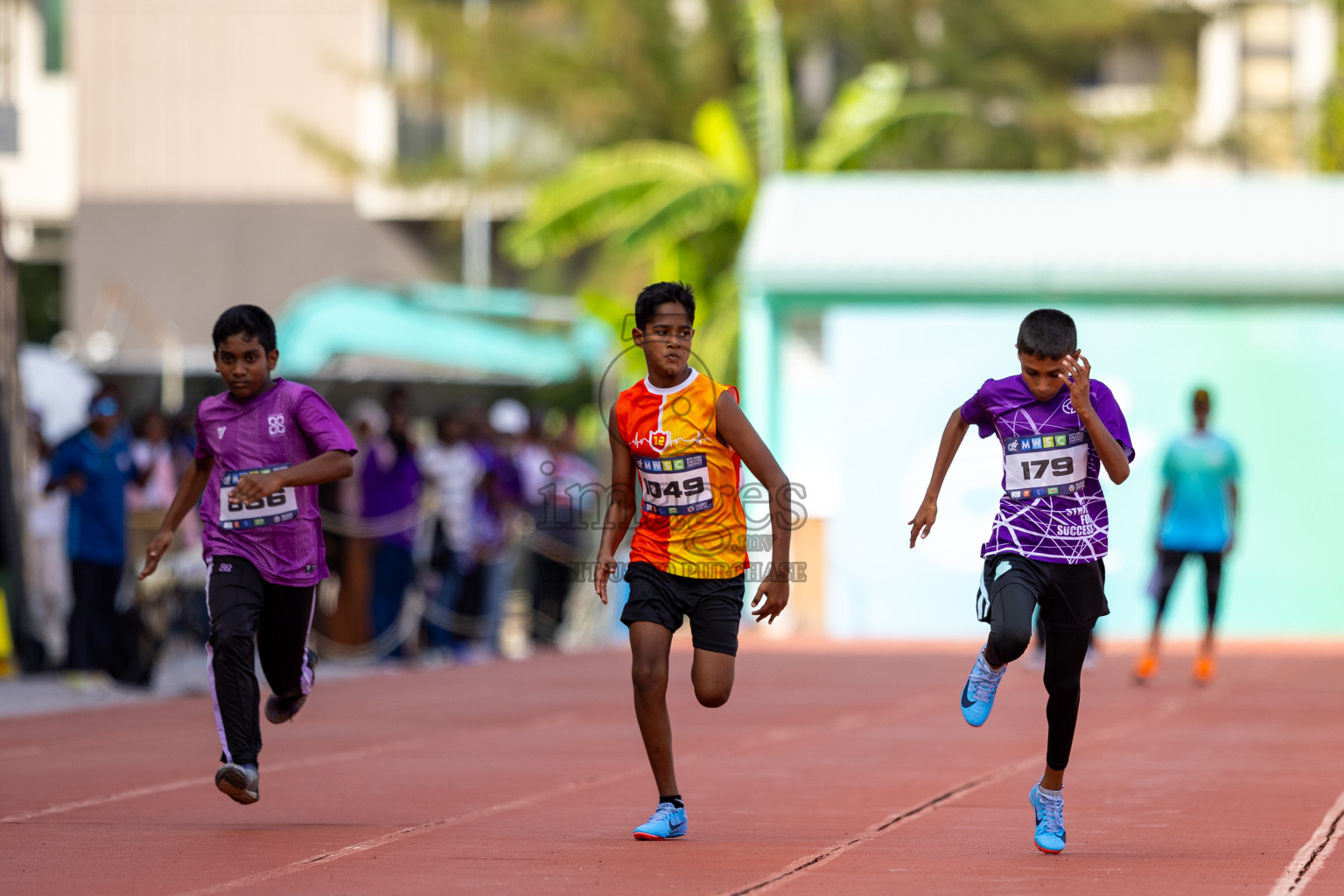 Day 2 of MWSC Interschool Athletics Championships 2024 held in Hulhumale Running Track, Hulhumale, Maldives on Sunday, 10th November 2024. Photos by: Ismail Thoriq / Images.mv