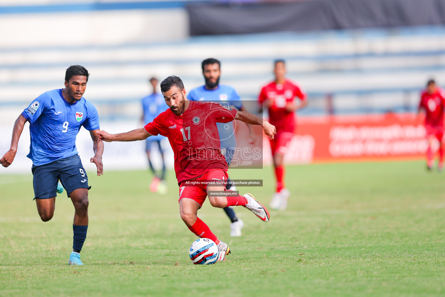 Lebanon vs Maldives in SAFF Championship 2023 held in Sree Kanteerava Stadium, Bengaluru, India, on Tuesday, 28th June 2023. Photos: Nausham Waheed, Hassan Simah / images.mv