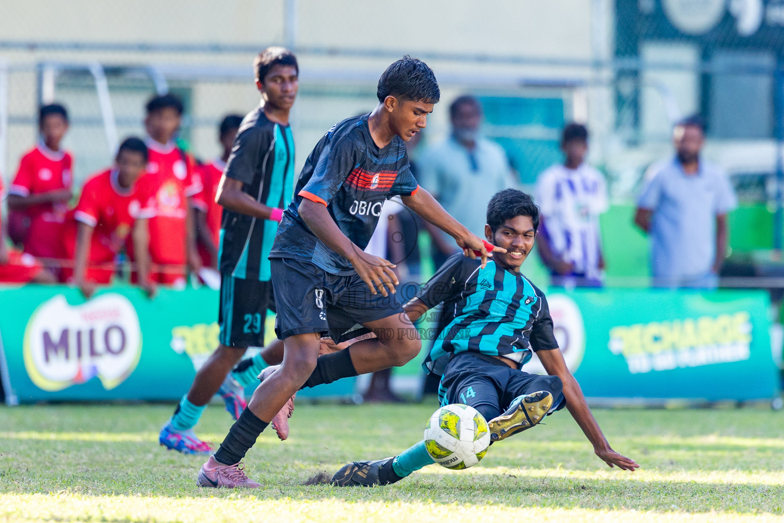 Day 5 of MILO Academy Championship 2025 (U14) was held on Monday, 3rd November 2025 at Henveiru Football Grounds, Male', Maldives . 

Photos: Mohamed Mahfooz Moosa / images.mv