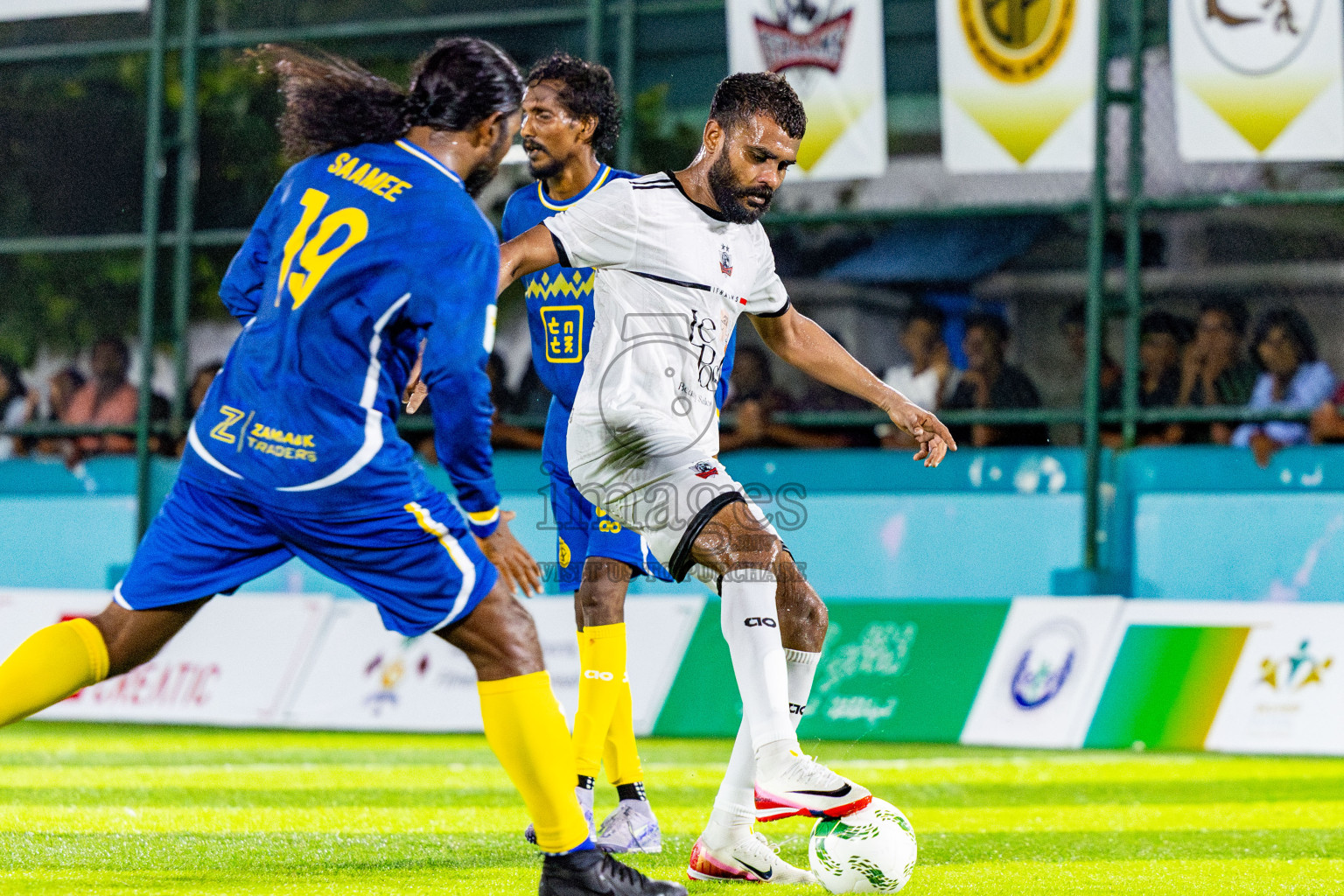 Fools Sc vs Ifhaams in Day 3 of Laamehi Dhiggaru Ekuveri Futsal Challenge 2025 was held on Saturday, 26th July 2025, at Dhiggaru Futsal Ground, Dhiggaru, Maldives Photos: Nausham Waheed  / images.mv